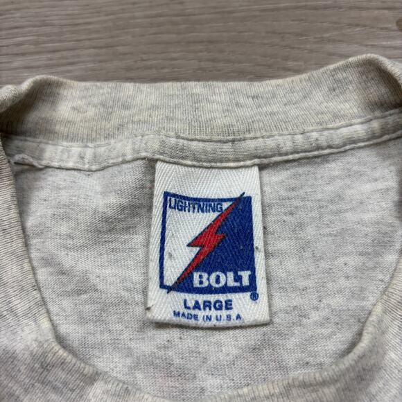 Vintage 90s Lightning Bolt Hawaiian Classic Surf Single Stitch Shirt Large - Picture 5 of 13